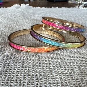 Colorful Gold-Tone Bangle Set